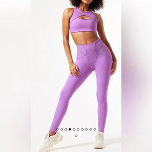 Savage X Fenty Lavender Lilac Sports Bra and Leggings Set